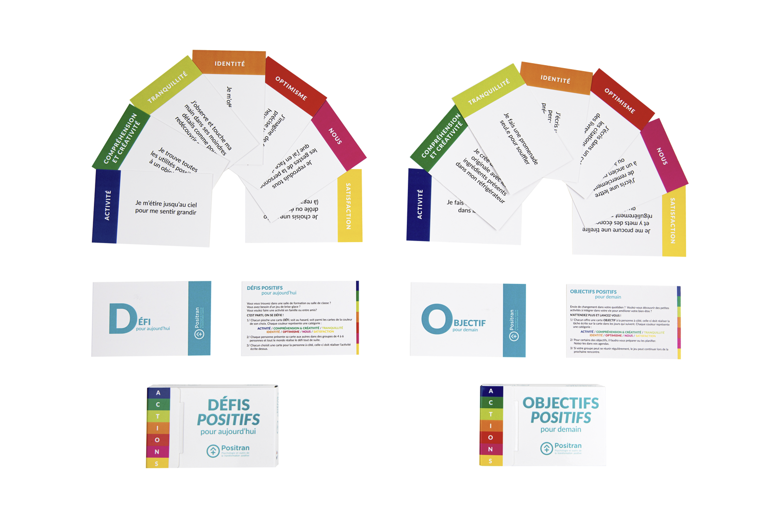 Positive challenges and objectives cards